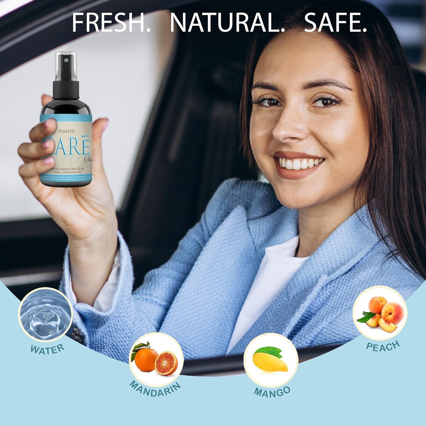 Car Spray Freshener - Luxury Car Air Freshener - Long Lasting Car Air Fresheners and Car Scents to Freshen up Car - 2Oz Automotive Air Fresheners (Pompeii Scent, 2 Pack)